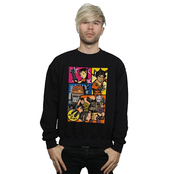 Star Wars Herr Rebels Comic Strip Sweatshirt XXL Svart Black XXL