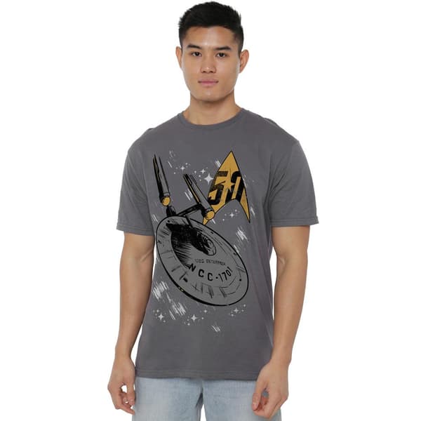 Star Trek Herr Enterprise Dash T-Shirt S Kolgrå Charcoal S