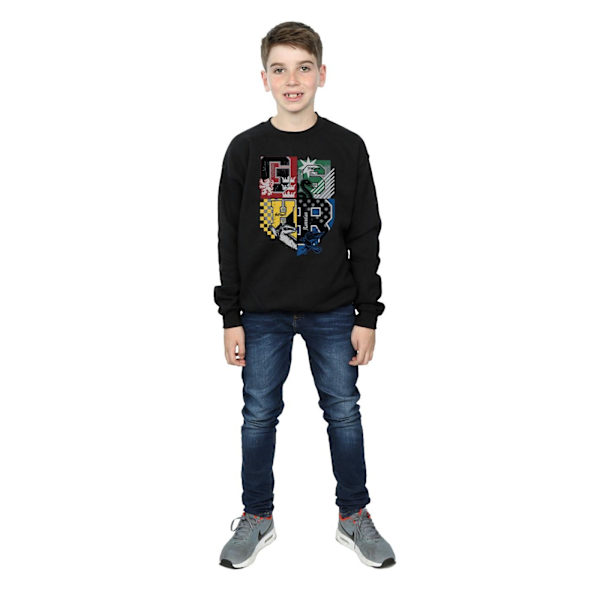 Harry Potter Pojkar Hogwarts Hus Sweatshirt 5-6 År Svart Black 5-6 Years