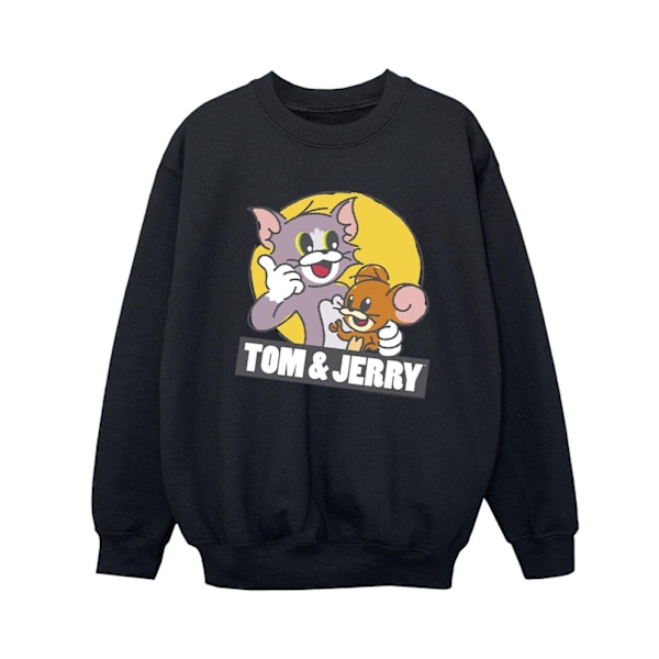 Tom And Jerry Boys Sketch Logo Sweatshirt 3-4 år Svart Black 3-4 Years