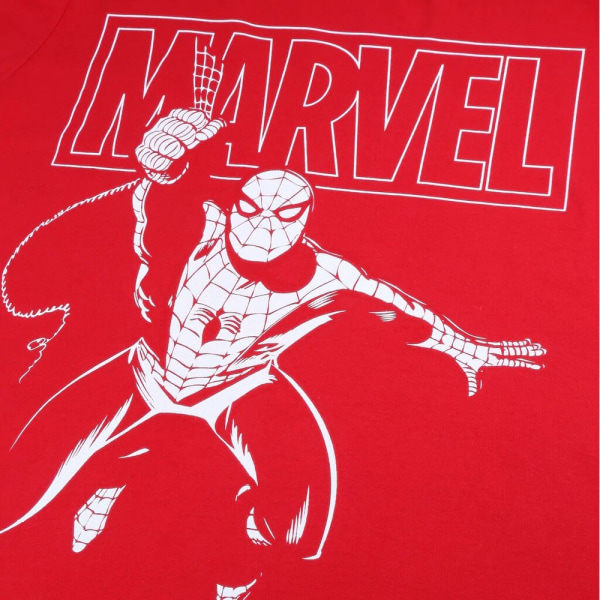 Spider-Man Mens Swing T-Shirt M Körsbärsröd Cherry Red M