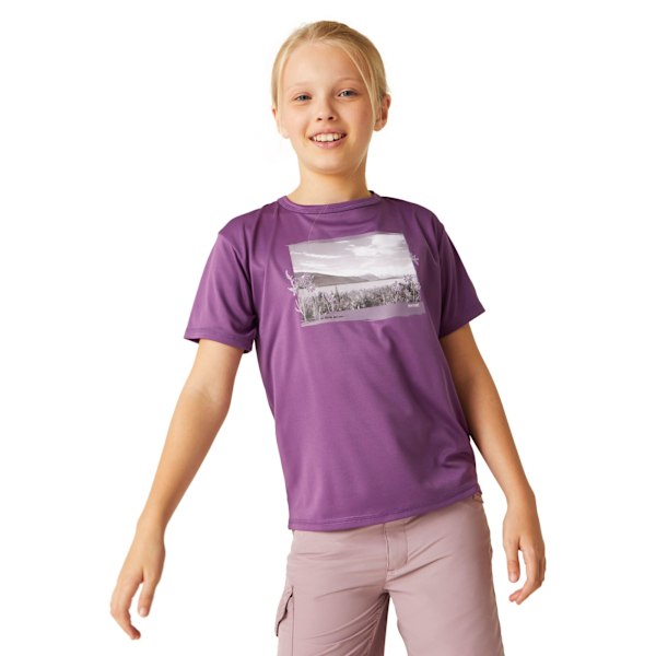 Regatta Barn/Kids Alvardo VIII Foto T-shirt 3-4 År Sunset Purple 3-4 Years