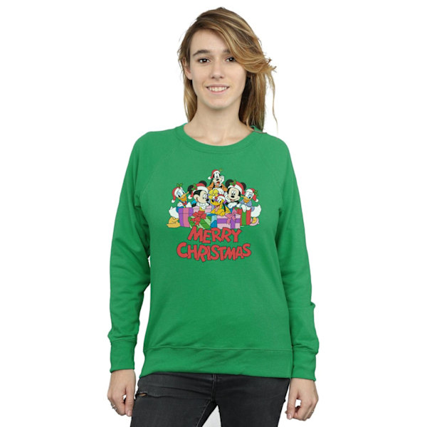 Disney Dam/Damer Mickey Mouse Och Vänner Jul Sweatshirt Irish Green M