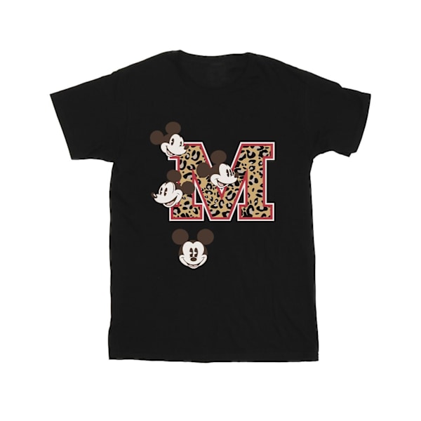 Disney Girls Mickey Mouse M Faces Bomull T-shirt 12-13 år Svart Black 12-13 Years