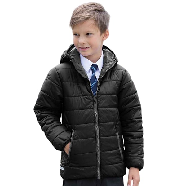 Result Core Barn/Barn Soft Padded Jacka 7-8 År Svart/Svart Black/Black 7-8 Years