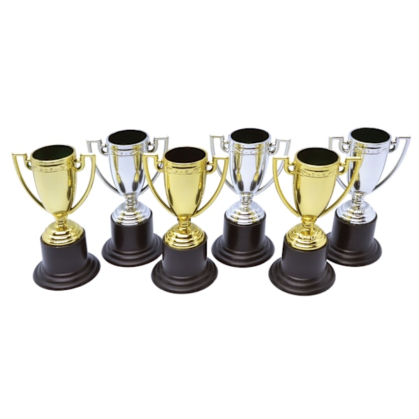 Bristol Novelty Mini Winner Trophies (6-pack) En Storlek Silver Silver/Gold One Size