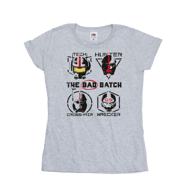 Star Wars: Bad Batch Womens/Ladies Clone Force 99 Cotton T-Shir Sports Grey M