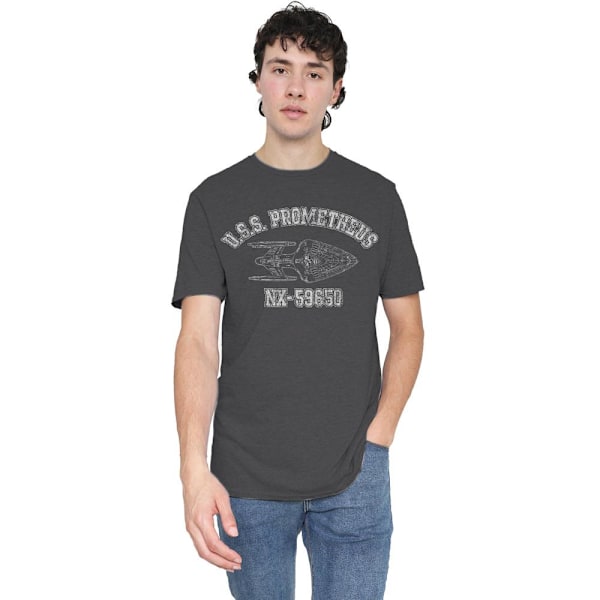 Star Trek Unisex Vuxen Prometheus Tränings T-Shirt XXL Kolgrå Charcoal XXL