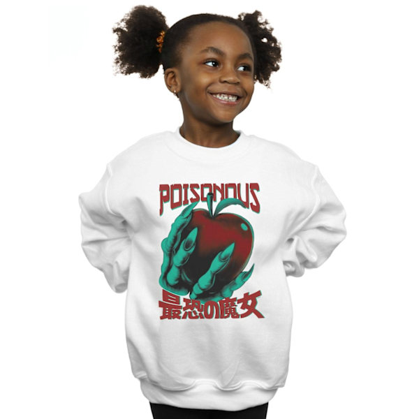 Disney Girls Evil Queen Poisonous Sweatshirt 7-8 år Vit White 7-8 Years