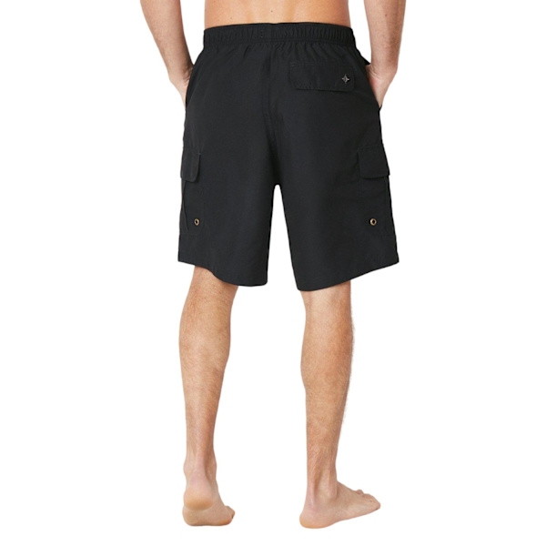 Maine Herr Quick Dry Cargo Pocket Badshorts XXL Svart Black XXL