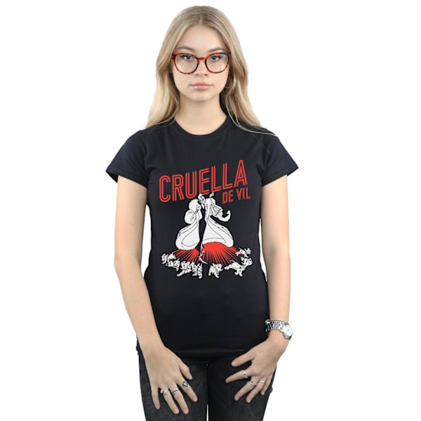 Disney Dam/Dam Cruella De Vil Dalmatiner Bomull T-shirt X Black XXL