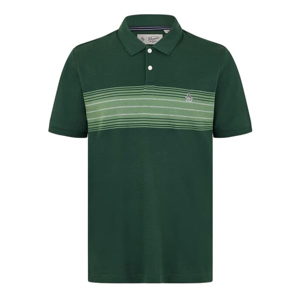 Original Penguin Herr Randig Pikétröja S Grön Green S