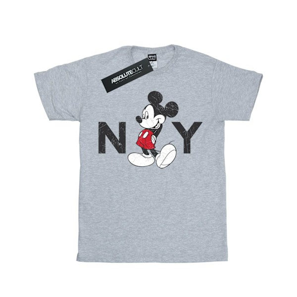 Disney Girls Mickey Mouse NY Bomull T-shirt 7-8 år Sports Grå Sports Grey 7-8 Years