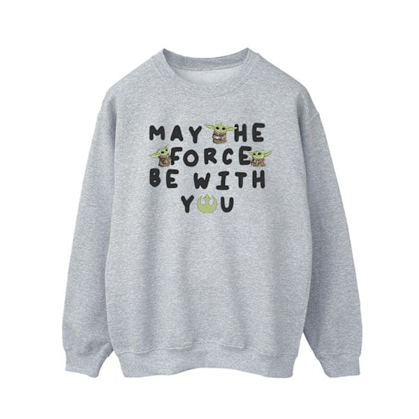 Star Wars Herr The Mandalorian Grogu May The Force Be With You Sports Grey M