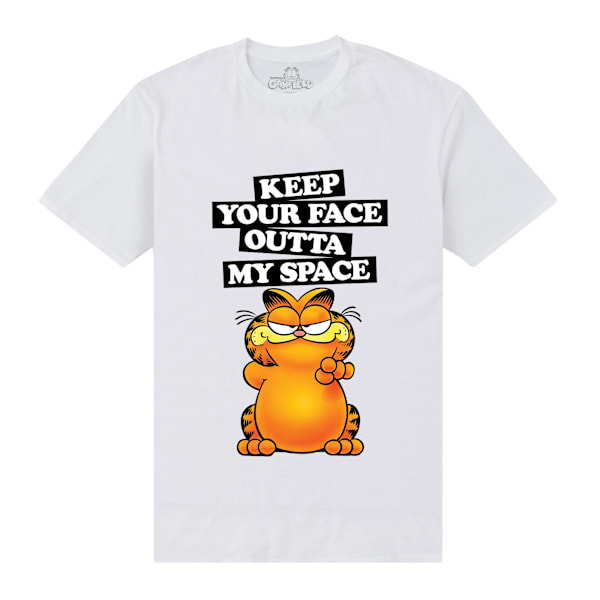 Garfield Unisex Vuxen My Space T-Shirt S Vit White S