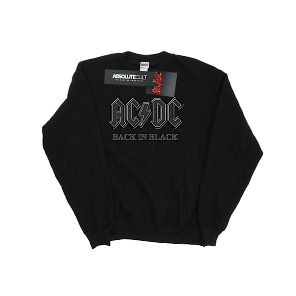 AC/DC Dam/Kvinnor Back In Black Sweatshirt XXL Svart Black XXL