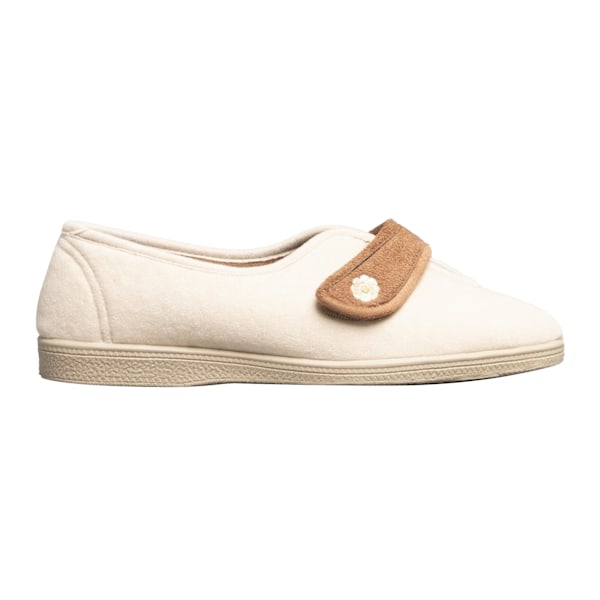 Mirak Andrea Touch Fastening Toffel / Damtofflor / Dam Beige 8 UK