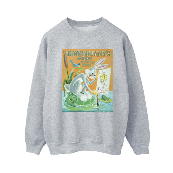 Looney Tunes Dam/Dam Bugs Bunny Målarbok Sweatshirt Sports Grey XL