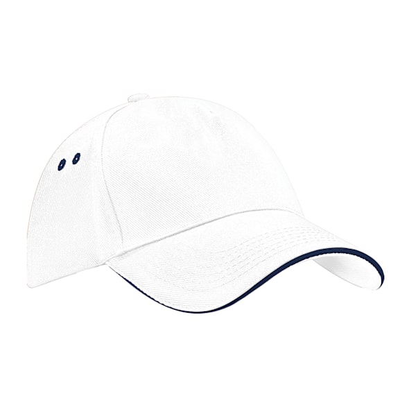 Beechfield Unisex Adult Ultimate Sandwich Peak Cap One Size Whi White/French Navy One Size