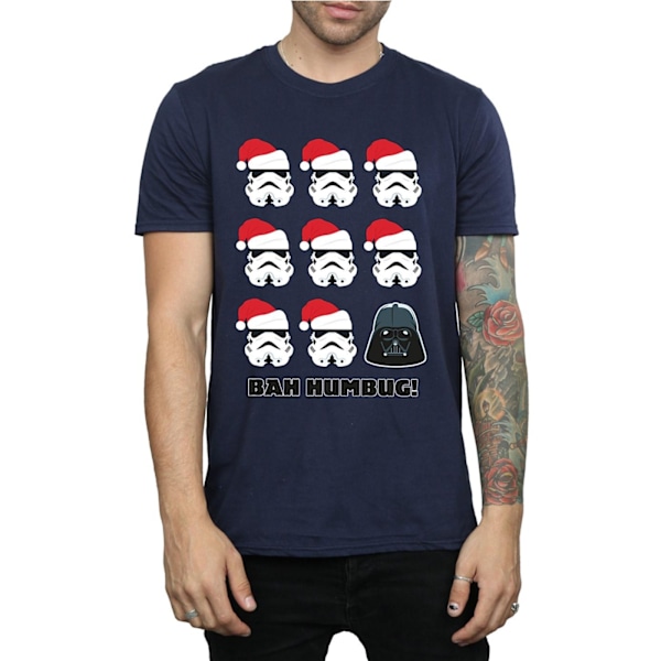 Star Wars Jul Humbug T-shirt för män 3XL Marinblå Navy Blue 3XL