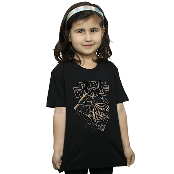 Star Wars: The Rise of Skywalker T-shirt för flickor med Kylo Ren-mask Black 9-11 Years