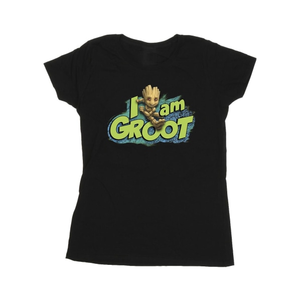 Marvel Womens/Ladies Guardians Of The Galaxy I Am Groot Jumping Black S