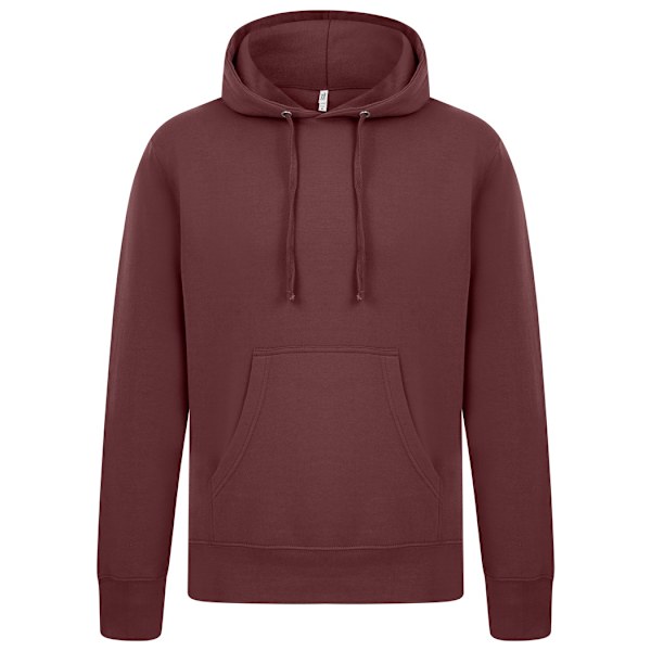 Casual Classics Herr Ringspun Bomull Hoodie L Vinröd Maroon L