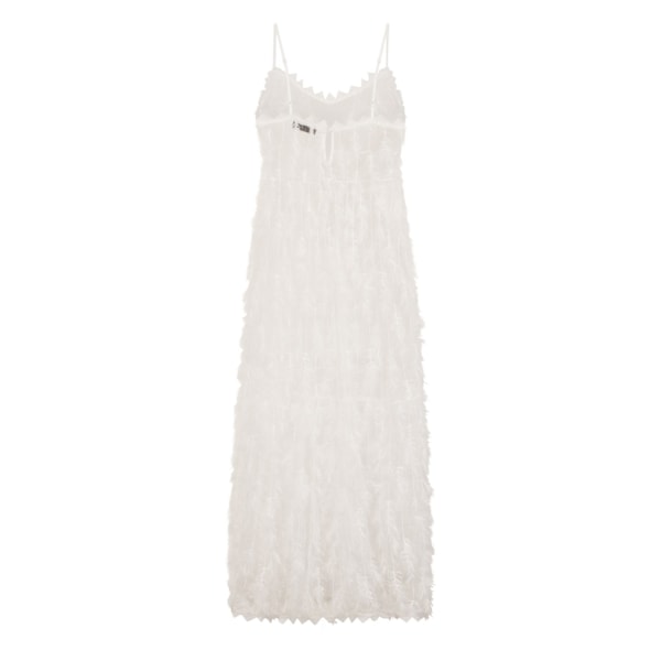Girls On Film Dam/Damkläder Goulding Frans Cami Klänning 8 UK Vit White 8 UK