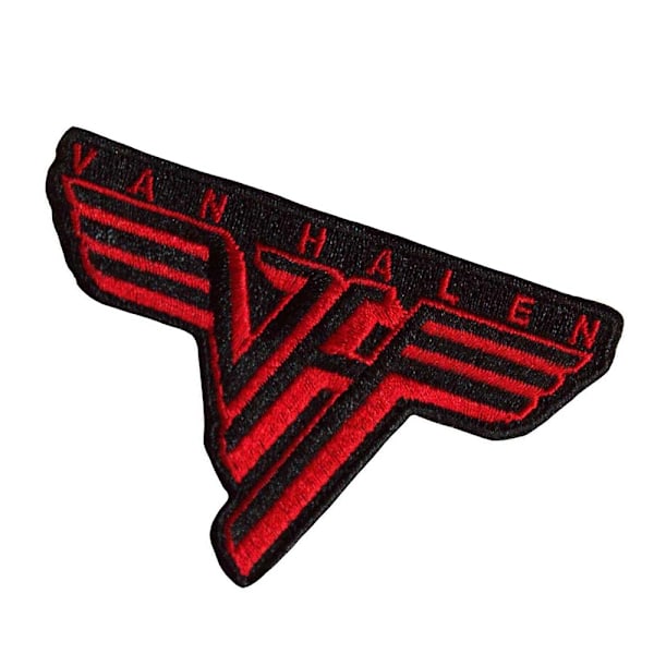 Van Halen Vävd Logotyp Strykjärnslapp En Storlek Svart/Röd Black/Red One Size