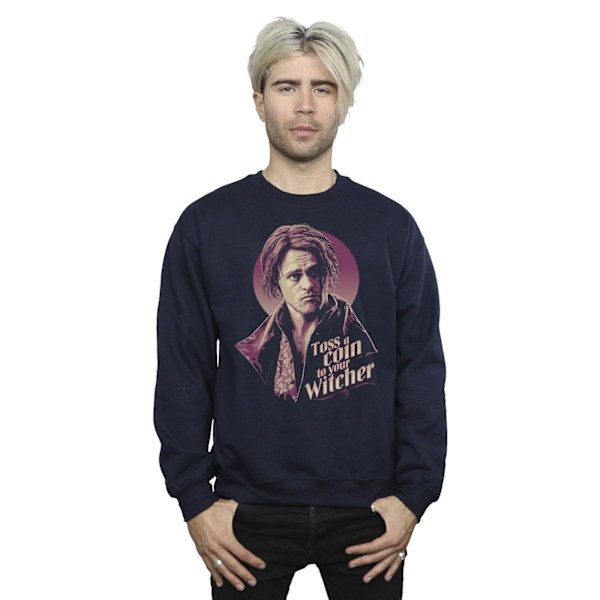 Netflix The Witcher Bard Toss A Coin Sweatshirt L Marinblå Navy Blue L