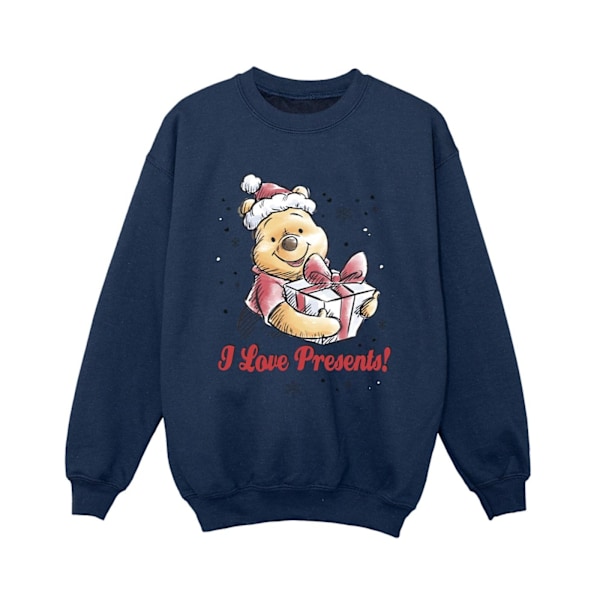 Disney Boys Winnie The Pooh Love Presents Sweatshirt 5-6 år Navy Blue 5-6 Years