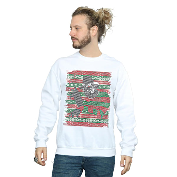 A Nightmare On Elm Street Herr Jul Fair Isle Sweatshirt X White XL