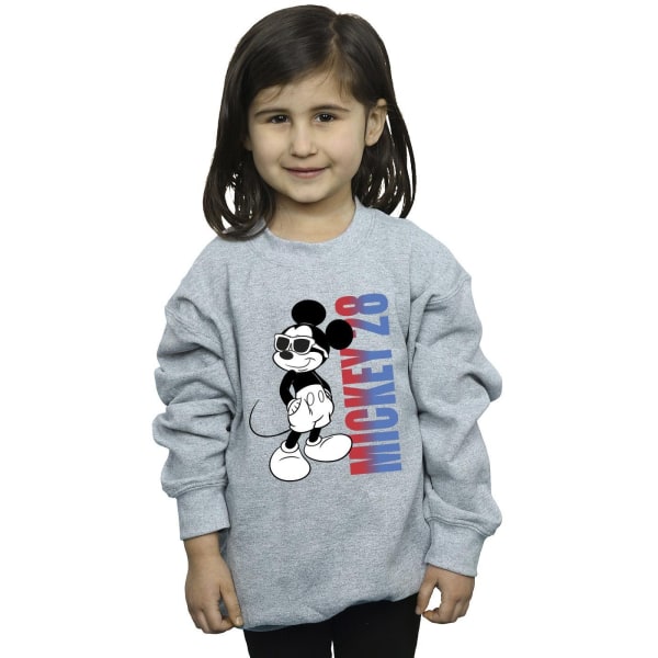 Disney Girls Mickey Mouse Gradient Sweatshirt 7-8 Years Sports Sports Grey 7-8 Years