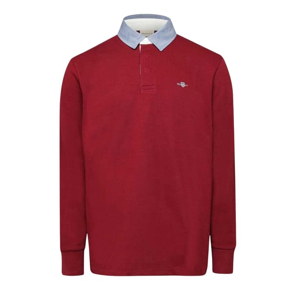 Gant Herr Rugger Chambray Regular Pikétröja L Röd Red L