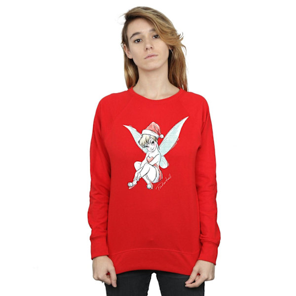 Disney Dam/Kvinnor Tinkerbell Jul Fairy Sweatshirt XXL Red XXL