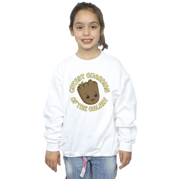Marvel Girls I Am Groot Cutest Guardian Sweatshirt 3-4 år Vit White 3-4 Years