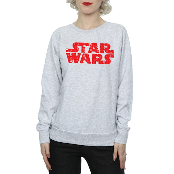 Star Wars Dam/Damer Jul-Logotyp Sweatshirt M Sports Grey Sports Grey M