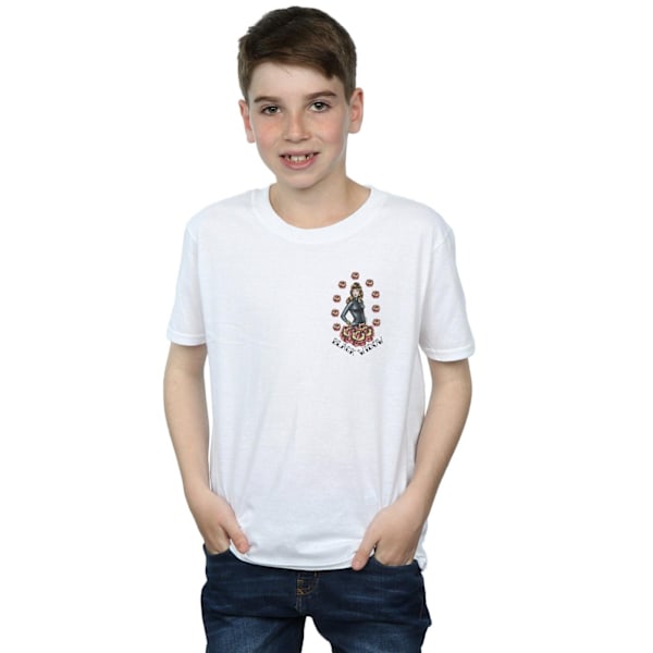 Marvel Boys Black Widow Tattoo Brösttryck T-shirt 5-6 år W White 5-6 Years