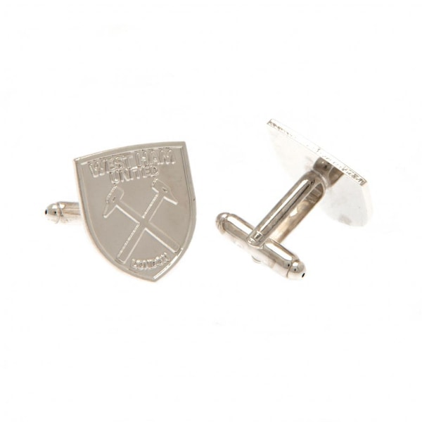 West Ham United FC Silver Plated Crest Manschettknappar One Size Silver Silver One Size