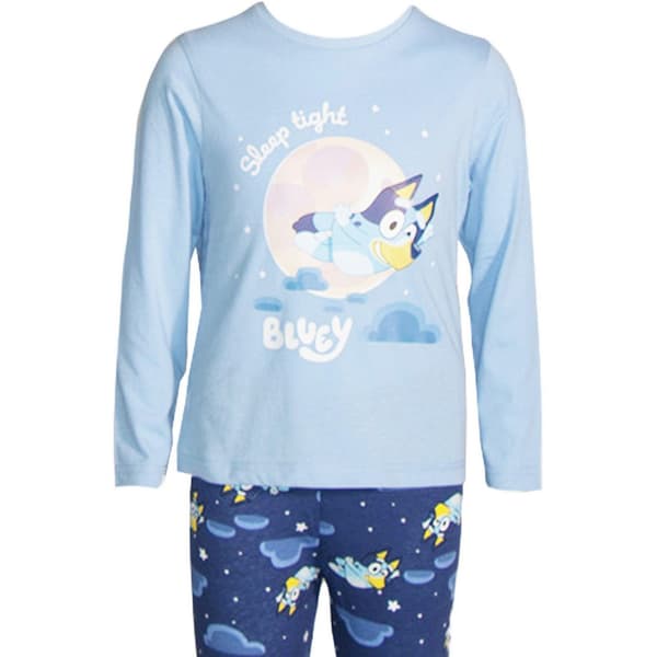 Bluey Barn/Barn Lång Pyjamas Set med Figurer 3-4 År Blå/ Blue/Grey 3-4 Years