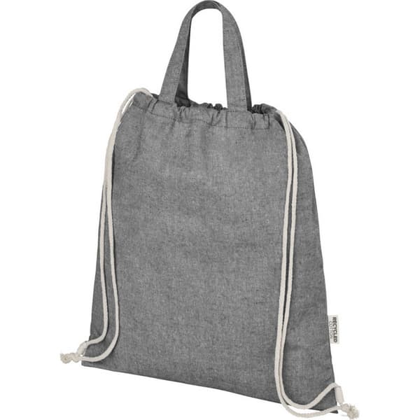 Pheebs Polycotton Dragsnöre Väska One Size Black Heather Black Heather One Size