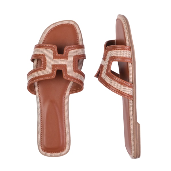 Where's That From Dam/Damer Surge Cut Out Instep Strap Flat Tan 7 UK