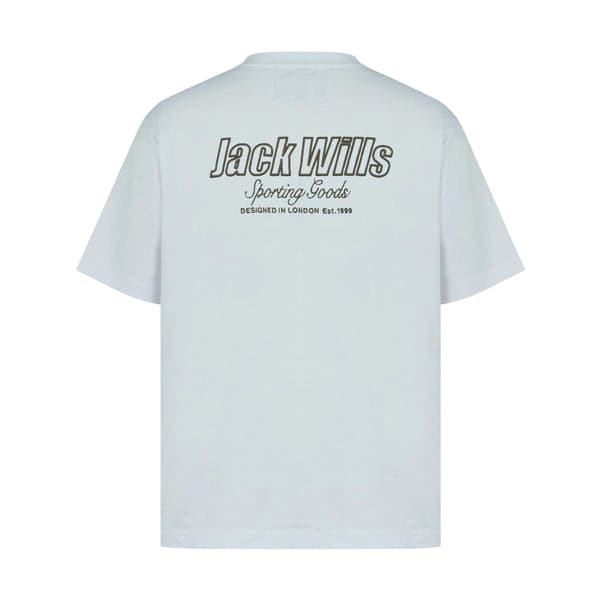 Jack Wills Herr Grafisk Bomull Rundhalsad T-shirt S Grå Grey S
