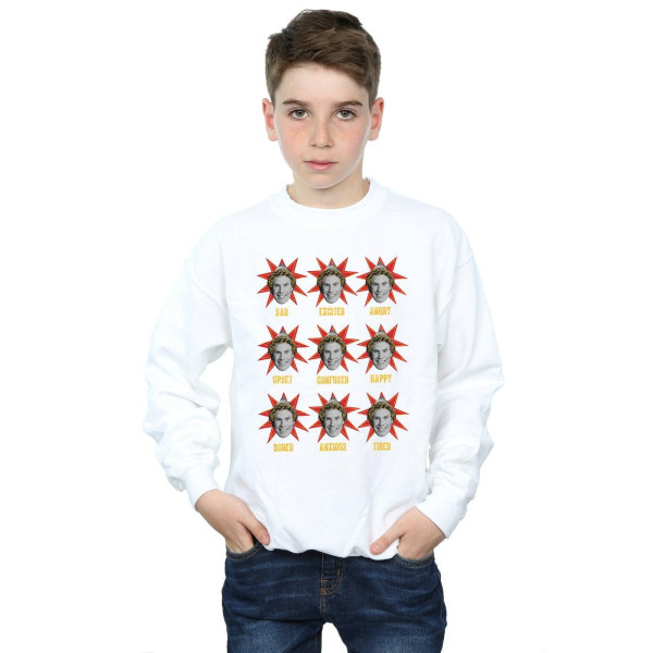 Elf Boys Buddy Moods Sweatshirt 5-6 år Vit White 5-6 Years