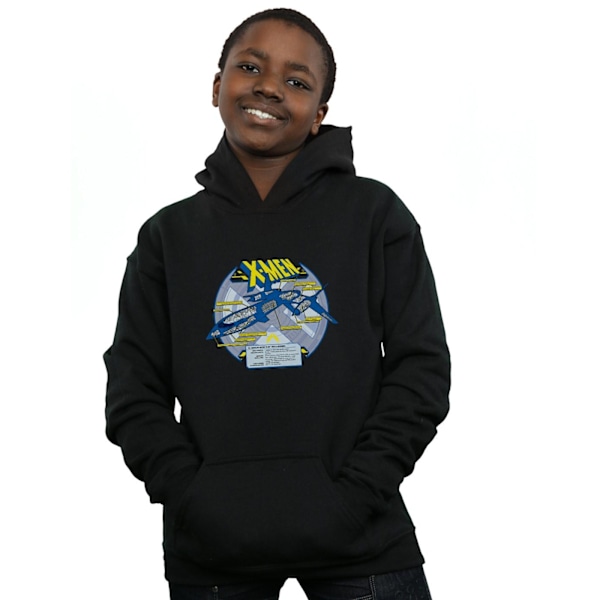 Marvel Boys X-Men X-Jet Breakdown Hoodie 12-13 år Svart Black 12-13 Years