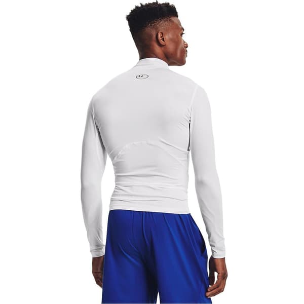 Under Armour Herr HeatGear Mock Neck Raglan Långärmad Baselayer L White L