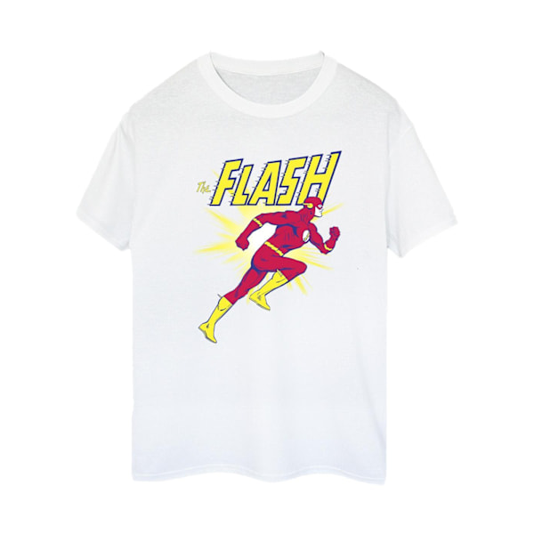 DC Comics Dam/Damer The Flash Running Bomull Boyfriend T-Sh White S