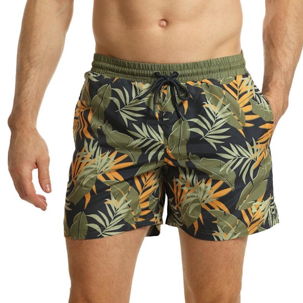 RIPT Essentials Herr Badbyxor med Djungeltryck Storlek M Marinblå/Grön Navy/Green M