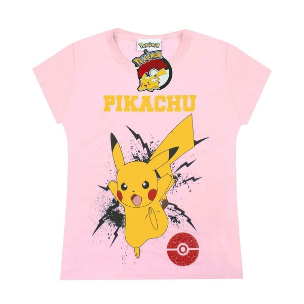 Pokemon Girls Pikachu T-shirt 7-8 år rosa Pink 7-8 Years