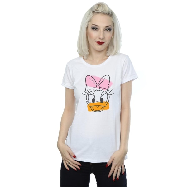 Disney Dam/Dam Daisy Duck Head T-shirt i bomull M Vit White M